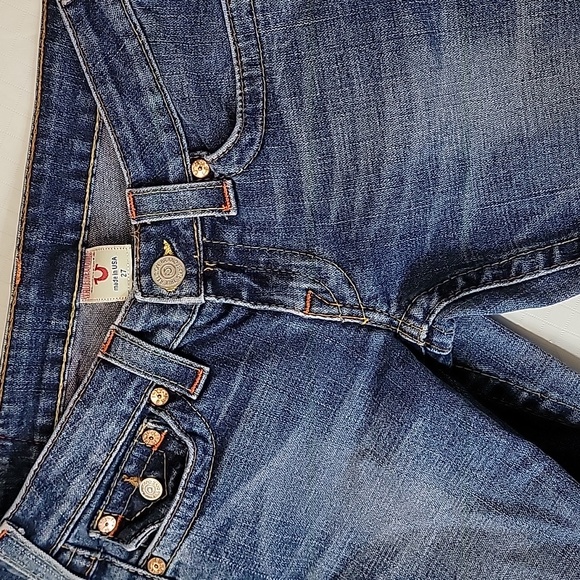 True Religion Joey Orange Topstiching and Twisted Inseam sz27  BinO - Picture 2 of 14